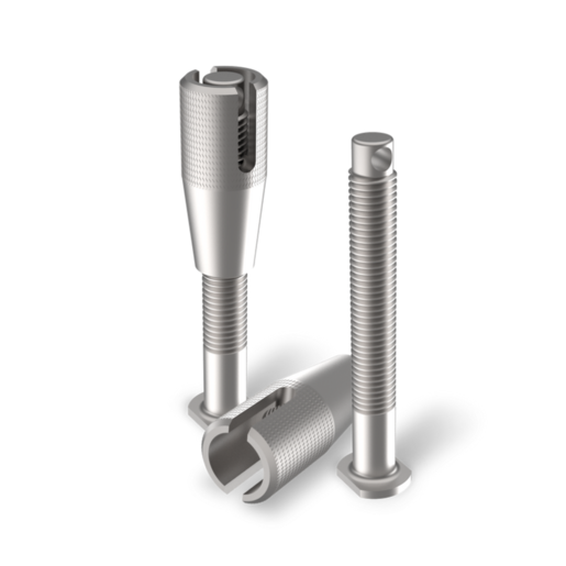 Tred 115mm Mounting Pins with Nut Pair - T2SP115