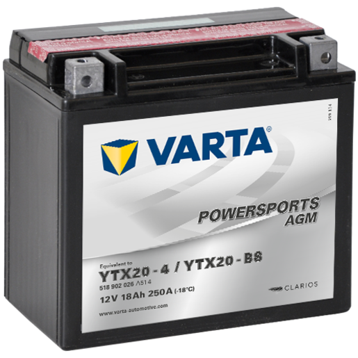 Varta Powersports AGM 12V 18Ah 250A - YTX20-BS