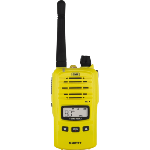 GME 5/1 Watt IP67 UHF CB Handheld Radio Yellow - TX6160XY